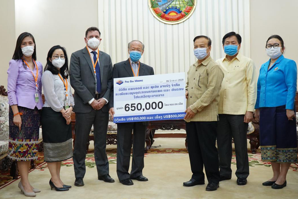 ກຸ່ມແພນອອສ ໃຫ້ການຊ່ວຍເຫຼືອວຽກງານປ້ອງກັນໂຄວິດ-19