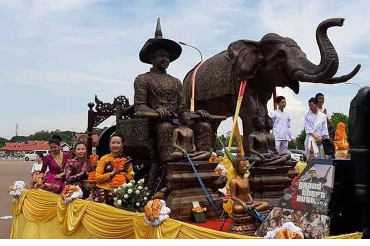 ງານພິທີທາງສາດສະໜາ ຫຼື ການສະເຫຼີມສະຫຼອງຮູບປັ້ນພະເຈົ້າໄຊເຊດຖາທິລາດ