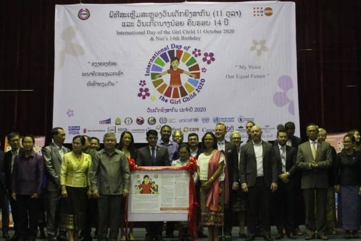 ລາວ ສະຫຼອງວັນເດັກຍິງສາກົນ ພາຍໃຕ້ຫົວຂໍ້ “ນາງນ້ອຍ ແລະ ການພັດທະນາຊຸມຊົນ”