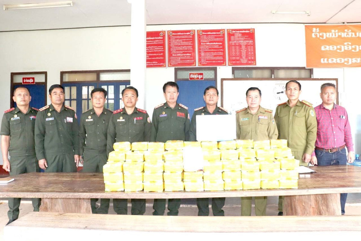 ທະຫານຊາຍແດນ 323 ແຂວງສະຫວັນນະເຂດ ຢຶດຢາໄອ໌ສໄດ້ຈຳນວນ 12 ກິໂລ