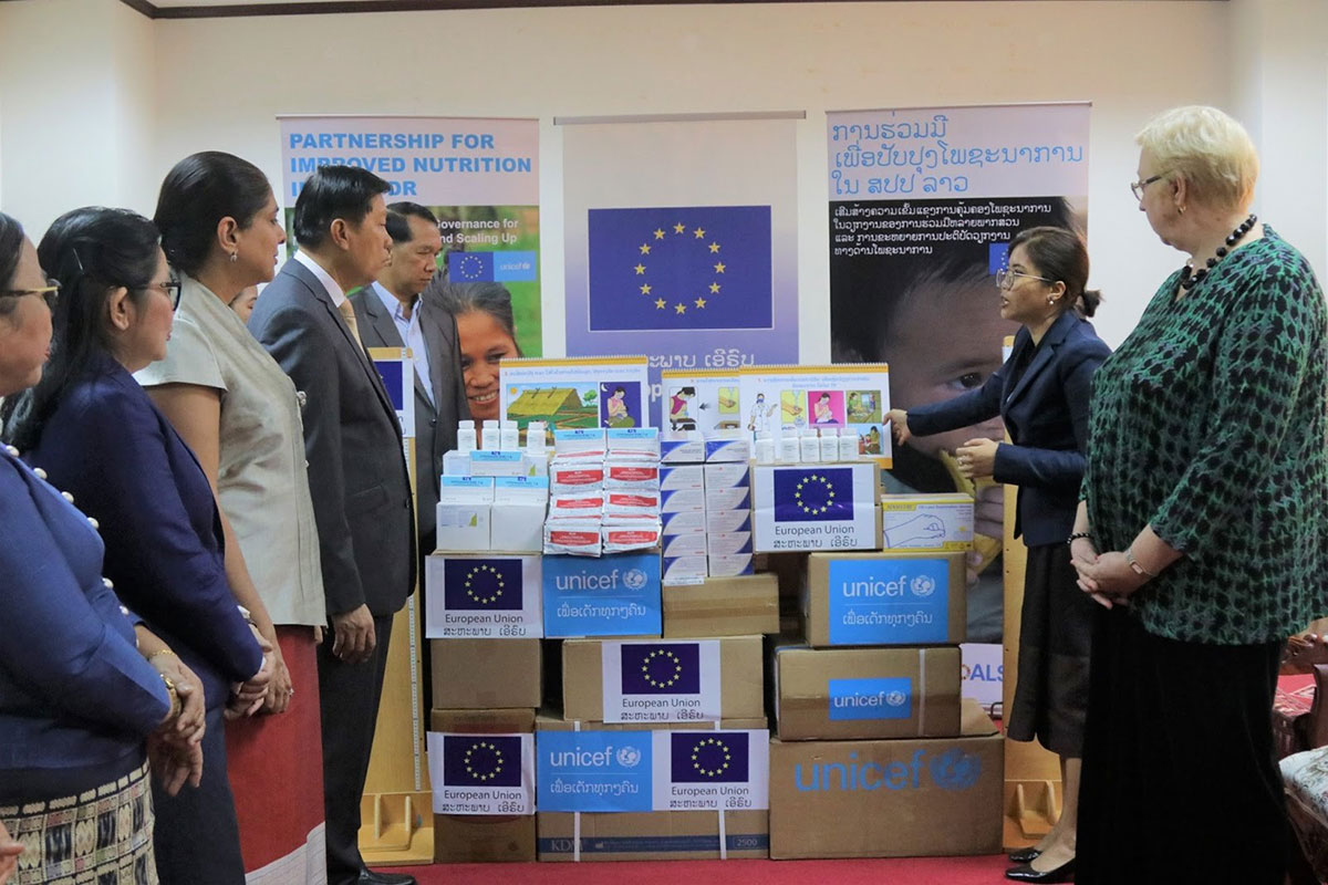 ສະຫະພາບເອີຣົບ ແລະ ອົງການຢູນີເຊັບ ຊ່ວຍເຫຼືອອຸປະກອນການແພດ ຕອບໂຕ້ການຂາດສານອາຫານຂອງເດັກ