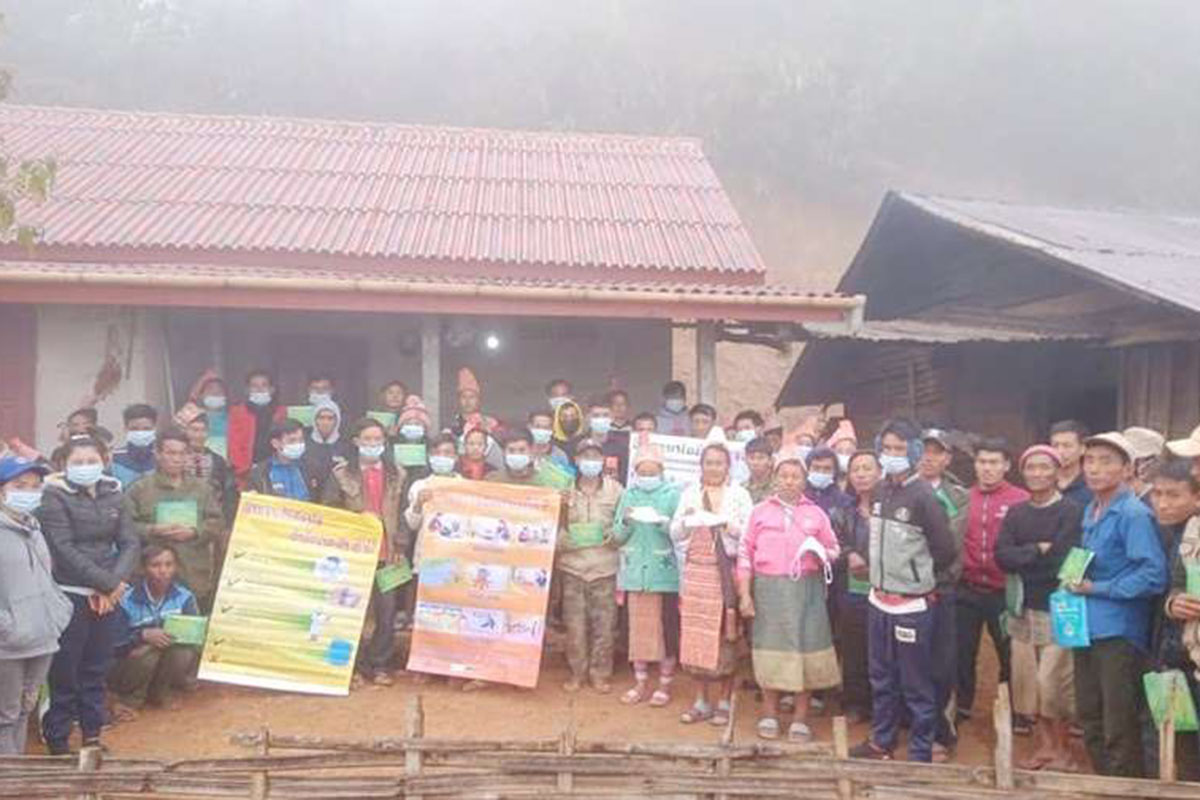 ປະຊາຊົນ 15 ບ້ານ ເມືອງສຳພັນ ຮຽນຮູ້ວິທີການປ້ອງກັນການລະບາດຂອງພະຍາດໂຄວິດ-19