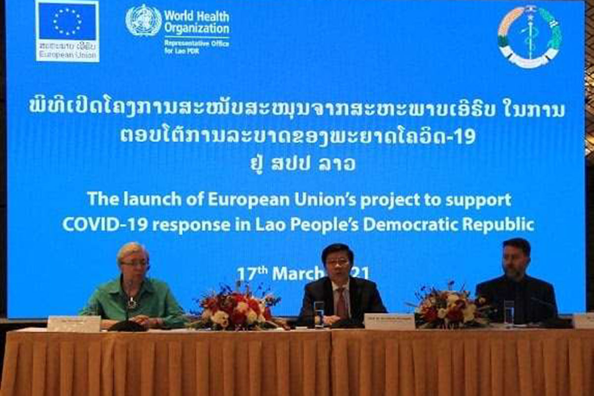 ສະຫະພາບເອີຣົບ ໃຫ້ທຶນ 2,8 ລ້ານເອີໂຣໃຫ້ແກ່ລາວ ເພື່ອຕອບໂຕ້ການລະບາດຂອງພະຍາດໂຄວິດ-19