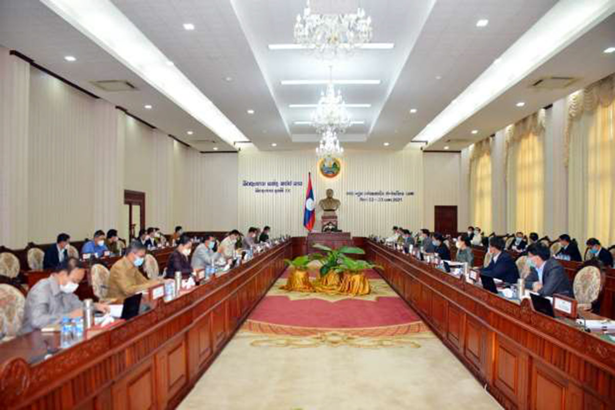 ກອງປະຊຸມປະຈໍາເດືອນເມສາ 2021ຂອງລັດຖະບານ ໄດ້ຄົ້ນຄວ້າ ແລະ ຮັບຮອງ 7 ປະເດັນທີ່ສໍາຄັນ