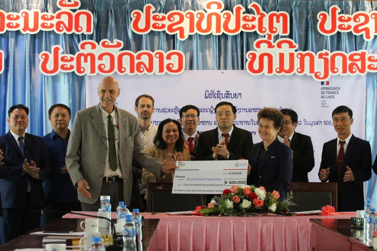 ລັດຖະບານຝຣັ່ງ ແລະ ອົງການອາຫານໂລກ ຮ່ວມມື ປັບປຸງດ້ານສະບຽງອາຫານ ໂພຊະນາການ ຢູ່ແຂວງ ຜົ້ງສາລີ