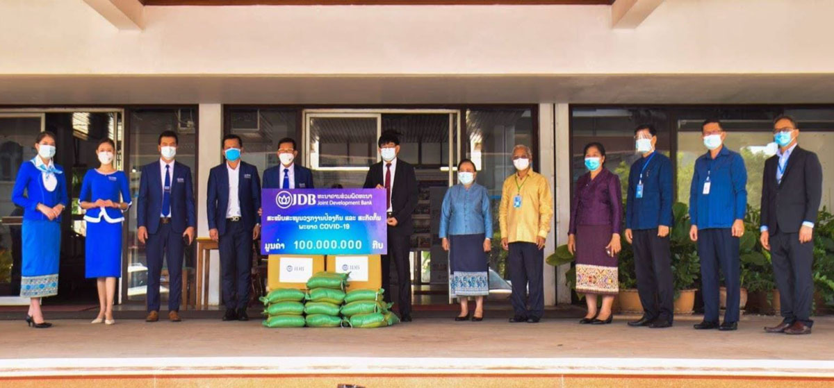 ທະນາຄານຮ່ວມພັດທະນາ ຊ່ວຍເຫຼືອເຂົ້າສານໜຽວໃຫ້ນັກສຶກສາຕົກຄ້າງຢູ່ຫໍພັກ 10 ສະຖາບັນສຶກສາ ໃນນະຄອນຫຼວງວຽງຈັນ