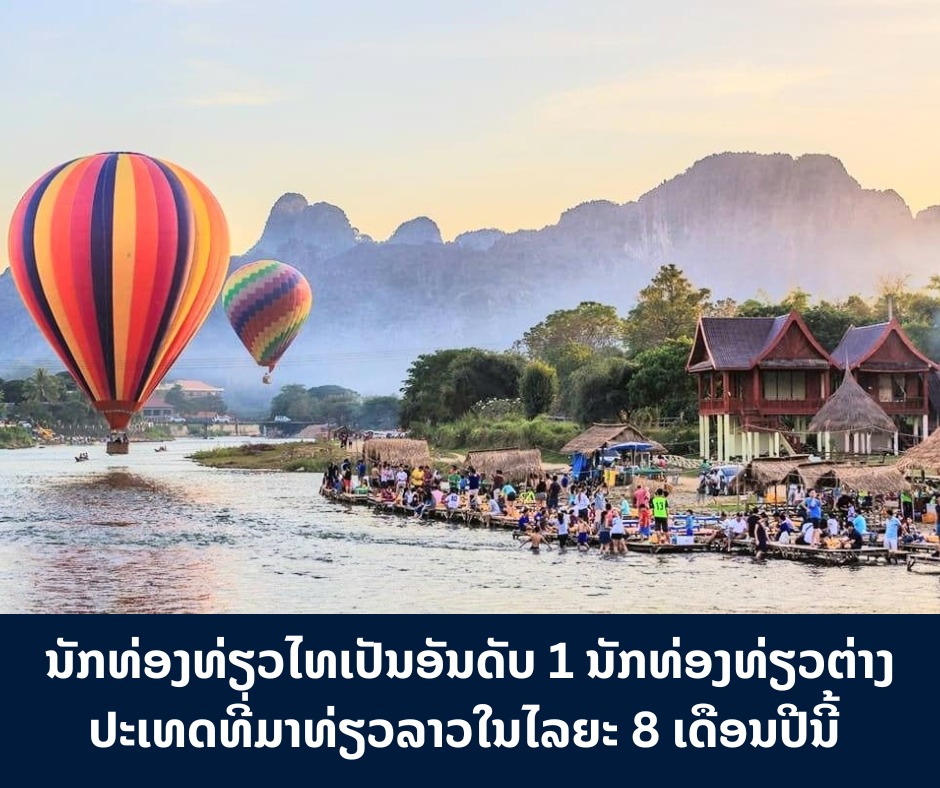 ນັກທ່ອງທ່ຽວໄທເປັນອັນດັບ 1 ນັກທ່ອງທ່ຽວຕ່າງປະເທດທີ່ມາ ທ່ຽວລາວໃນໄລຍະ 8 ເດືອນປີນີ້