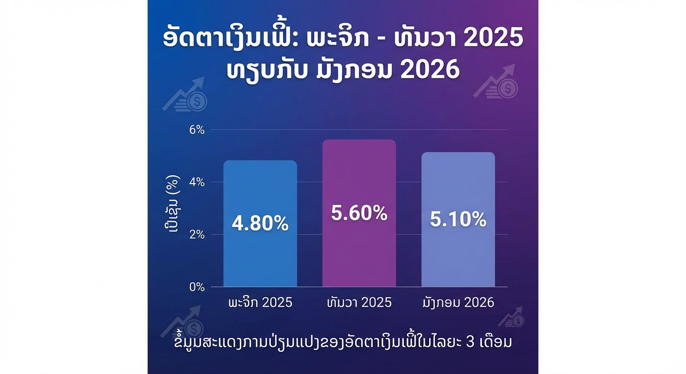 ເງິນເຟີ້ເດືອນມັງກອນຫຼຸດລົງ 0.5% ທ່າມກາງລາຄາຄຳ ແລະ ນ້ຳມັນທີ່ຜັນຜວນ