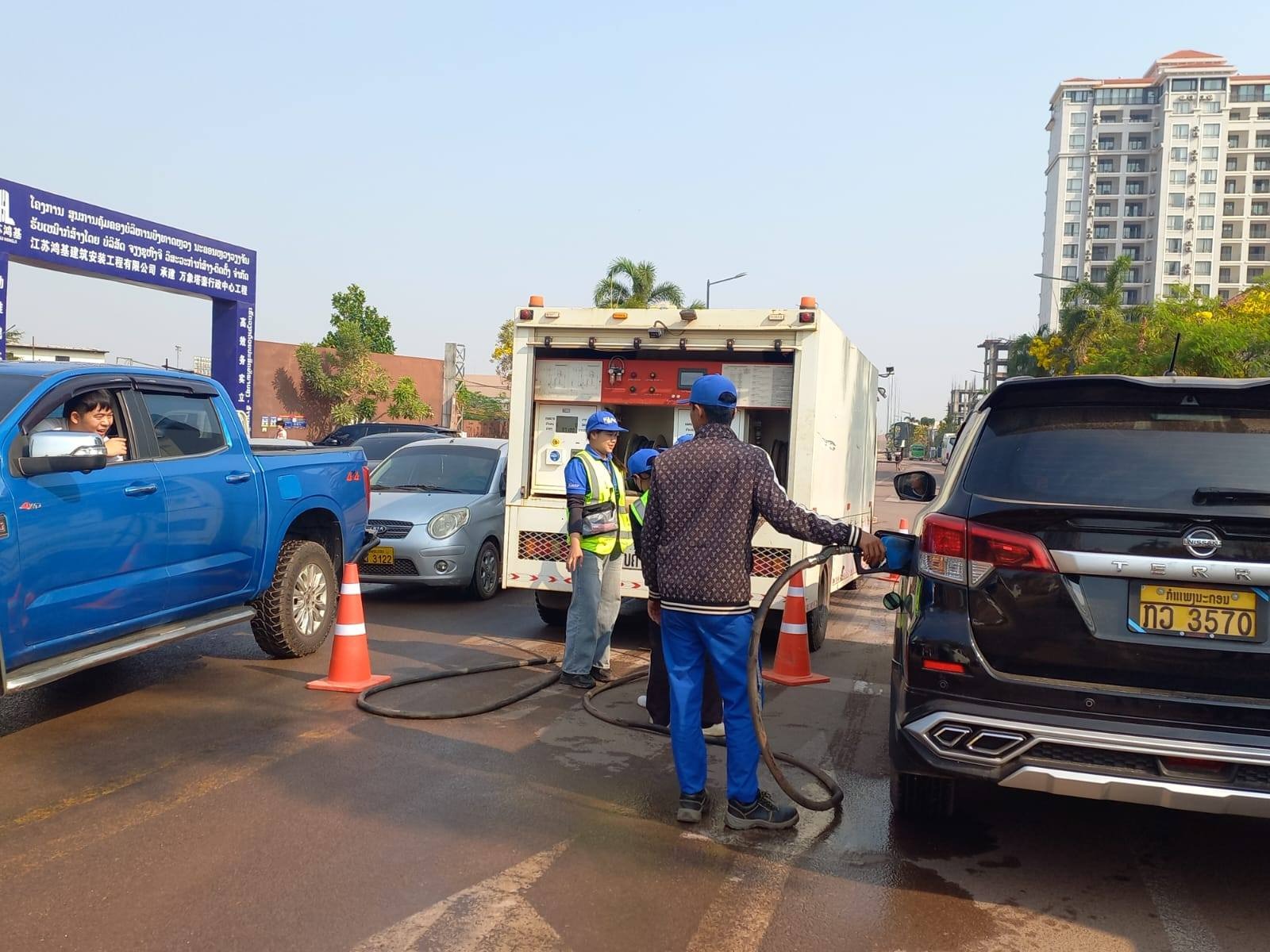 ບໍລິສັດ ເອັນທີພີ ການຄ້ານ້ຳມັນເຊື້ອໄຟ ຈຳກັດໃຫ້ບໍລິການນໍ້າມັນເຄື່ອນທີ່ ຊ່ວຍເຫຼືອສັງຄົມ