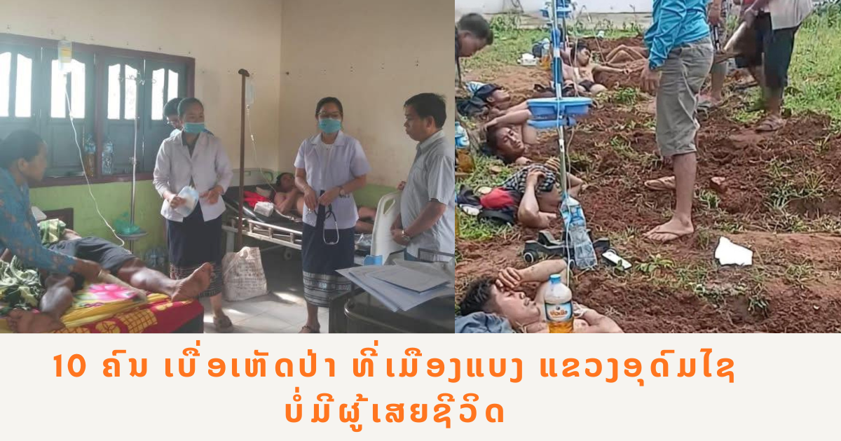 10 ຄົນ ເບື່ອເຫັດປ່າ ທີ່ເມືອງແບງ ແຂວງອຸດົມໄຊ ບໍ່ມີຜູ້ເສຍຊີວິດ