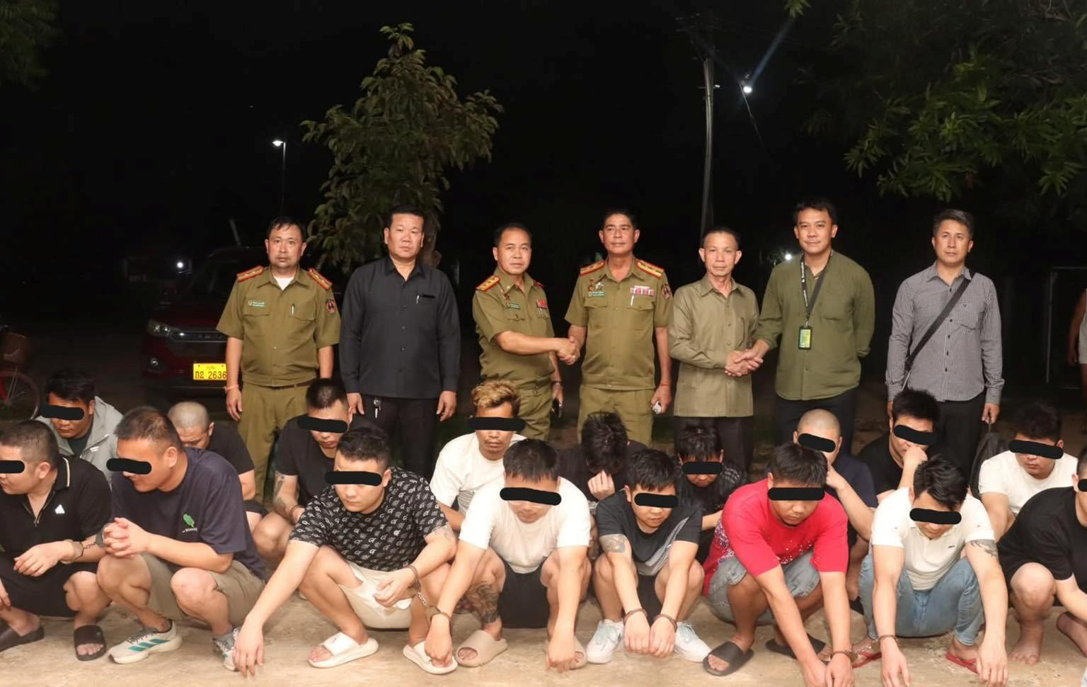 ກຸ່ມແກ້ງຄໍເຊັນເຕີ 49 ຄົນຖືກເຈົ້າໜ້າທີ່ວິຊາສະ ເພາະຈັບຕົວຢູ່ແຂວງວຽງຈັນ